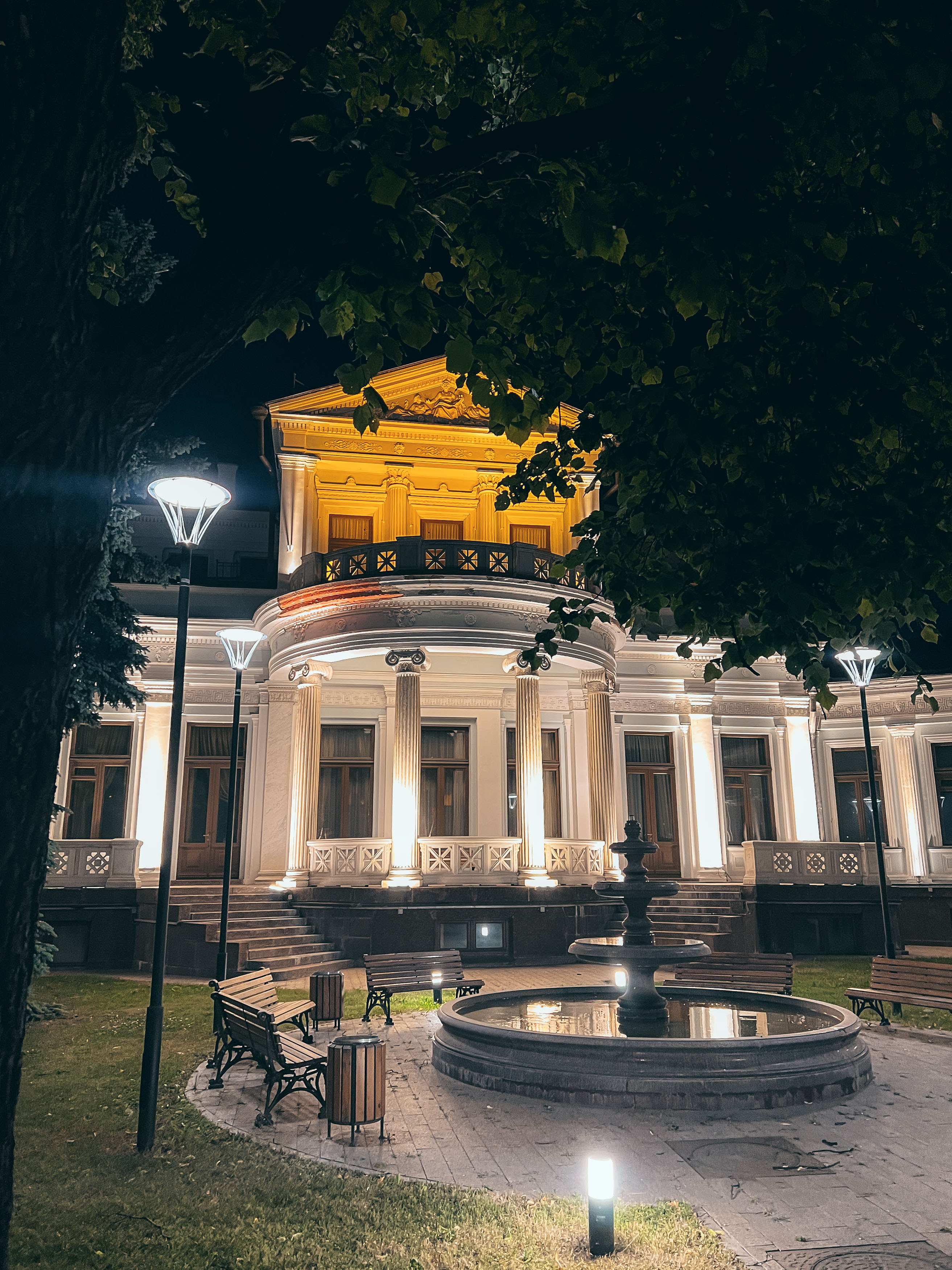 Колонны и центральная часть особняка Морозовой